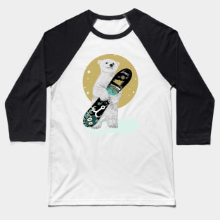 SNOWBOARDER POLAR BEAR Baseball T-Shirt